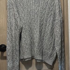 Another Love Gray Cable Knit Sweater